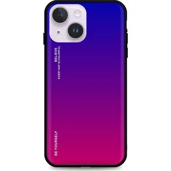 Pouzdro na mobilní telefon Kryt iPhone 14 pevný duhový fialový (obal neboli pouzdro na iPhone 14)