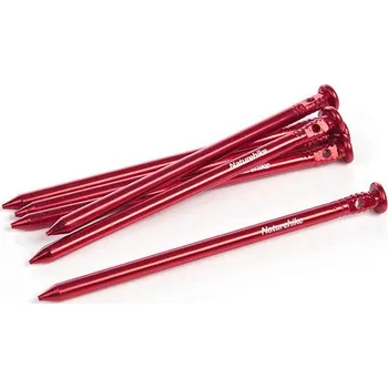 Příslušenství ke stanu Naturehike náhradní stanové kolíky 6 ks 16cm - červená