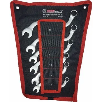 Klíč Klíče očkové-otevřené, S-typ, 6ks 10-19mm CrV MAR-POL, skládací obal M58167