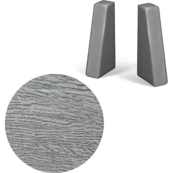 soklová lišta NOVÁK Koncovka L+P k soklové liště MDF 40x18 dub zimní šedý, 1 pár M13-AMKO003