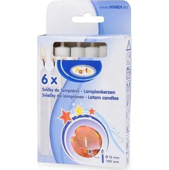 Svíčka WIMEX Svíčky do lampiónů 6 ks 10 cm bílé
