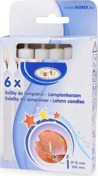 Svíčka WIMEX Svíčky do lampiónů 6 ks 10 cm bílé