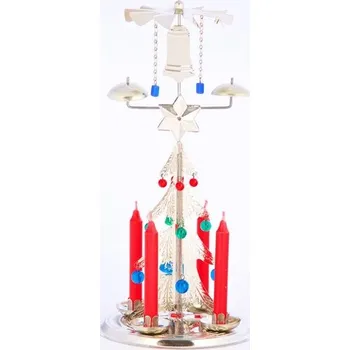 Logimax s.r.o. Vánoční zvonící stromek stříbrný 30 cm