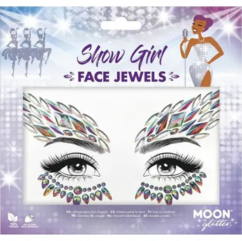 Karnevalový doplněk Smiffys Show Girl zdobení na obličej glitrové 