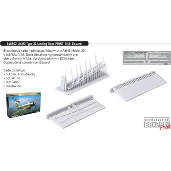 Plastikový model Eduard 1/48 A6M3 Type 32 landing flaps PRINT (EDUARD)
