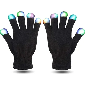 Gadget LED Svítící rukavice černé
