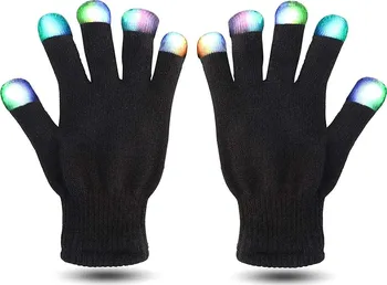 Gadget LED Svítící rukavice černé