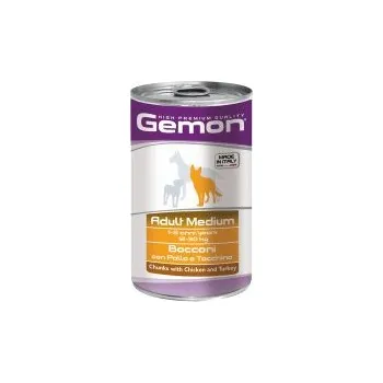 Krmivo pro kočku GEMON Dog HP Medium kousky kuřecí krocan 1250g/12bal