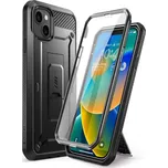 Kryt SUPCASE Unicorn Beetle pro Apple iPhone 14 Plus - 360° ochrana + držák - plastový / gumový - černý