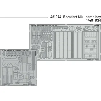 Plastikový model Eduard 1/48 Beaufort Mk.I bomb bay (ICM)