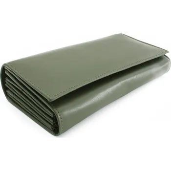 Peněženka Tmavě zelená kožená číšnická peněženka Nolan