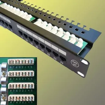 Patch panel UTP Patch panel 24 port Cat.5E Black L type 4002