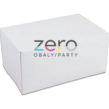 Jednorázové nádobí Krabice dortová 165 x 110 x 80 mm - bílá