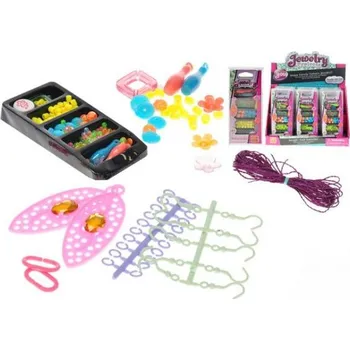 Dětské navlékací korálky Sada korálků na výrobu náušnic v krabičce 12ks