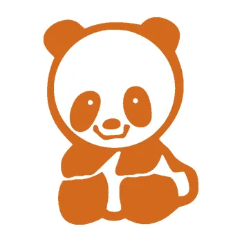 Samolepící dekorace Panda 009 levá baby (26 - oříšková) SAMOLEPKA NA AUTO, NÁLEPKA, FÓLIE, POLEP, TUNING, VLASTNÍ TEXT, TISK, AUTOSAMOLEPKY.cz, POLEPY, OBRÁZEK, LOGO, 3D STICKERS