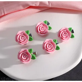 Ozdoba do vlasů B-TOP Romantická sada sponek do vlasů s květy růže - 5 ks Druh barvy: Růžová