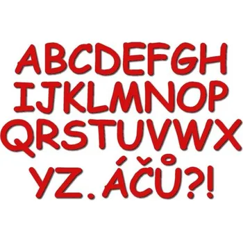 Pelisport Písmena typ X04 - 5 cm červené plexi