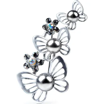 Brož B-TOP Brož Motýli s perlou