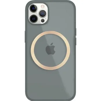 Pouzdro na mobilní telefon Lesklý transparentní kryt s MagSafe pro iPhone 11 Pro Max - šedý