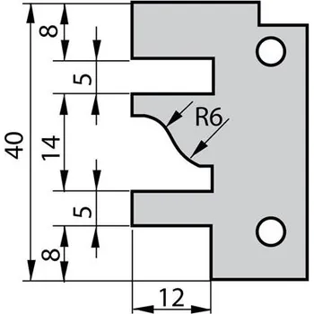 Fréza IGM Profilový nůž pro 641 - profil A,40x26x2mm