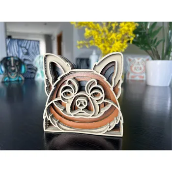 Vsepropejska Mandala Čivava I dekorace na stůl Barva: Hnědá, Rozměr (cm): 11 x 11, Druh: Kartonová