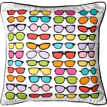 Bytový textil SCANquilt povlak SMART COLOR brýle bílopestrá 45 x 45 cm