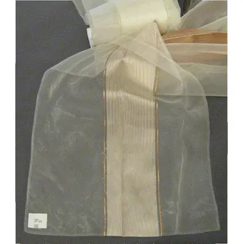 Stoeckel záclona metráž 47123 Supreme&nbsp;vyska 270 cm&nbsp;031 maslovy pas, po okraji zlaty pasek (21,20 m)