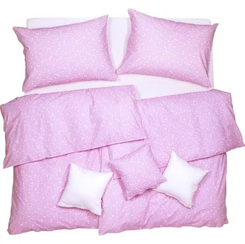 Povlečení SCANquilt povlečení KLASIK puntíky růžová 140 x 220/70 x 90 cm