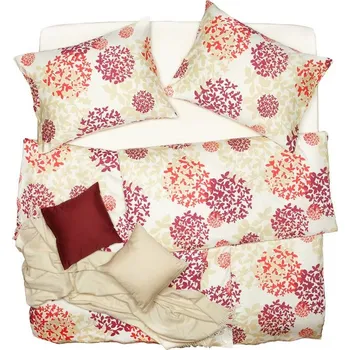 Bytový textil SCANquilt povlečení SATÉN kola smetanovofialovobéžová 140 x 200/70 x 90 cm