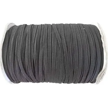 Textilní guma Prádlová guma 6 mm - černá