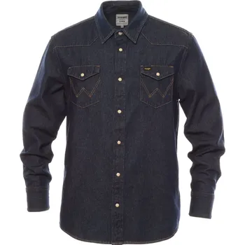 Pánská košile Wrangler Košile 27MW New Džínová Košile Tmavě modrá 4XL