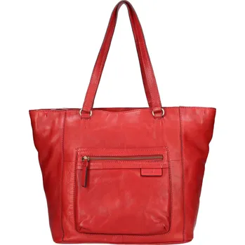 Kabelka Dámská kožená kabelka Gianní Conti Agáte - čevená