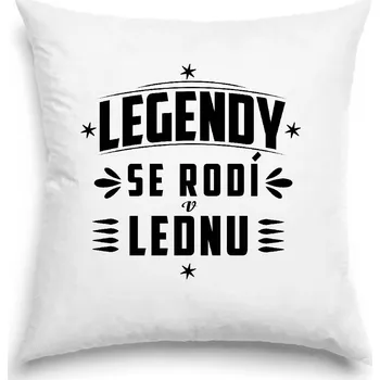 Dekorativní polštářek Polštář - Legendy se rodí v lednu