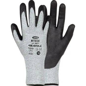 Pracovní rukavice Rukavice Cofra Niteck Barva: Černá;Šedá, Velikost rukavic: 10
