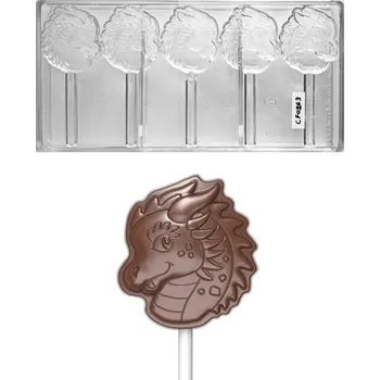 Forma na pečení Forma na čokoládové lízátko Drak 20g 5 tvarů/forma