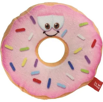 Hračka pro psa Hračka pro psy Dog Fantasy donut s obličejem 12 cm růžový