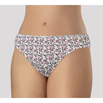 Kalhotky Andrie Bokové kalhotky z bavlny PS 2902 - Bílá s&nbsp;kárem - 38/40