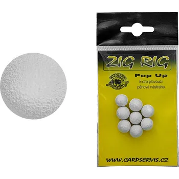 Boilies Carp Servis Václavík Pěnová nástraha Pop Up - 10 mm/bílá