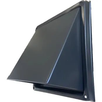 Větrací mřížka Paneir Černá mřížka BKN 125 mm - protidešťová - samotížná klapka a příruba