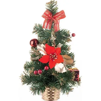 Vánoční stromek MagicHome Umělý vánoční stromek v květináči zdobený červený 40 cm