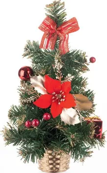 Vánoční stromek MagicHome Umělý vánoční stromek v květináči zdobený červený 40 cm