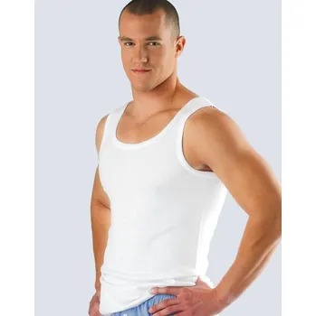 Pánské oblečení GINA pánské nátělník, širší ramínka, šité, jednobarevné 78002P bílá L