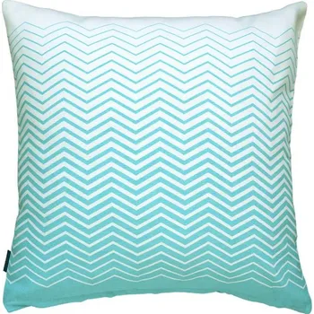 Polštář SCANquilt povlak NORD úzký zic-zac smetanovotyrkysová 45 x 45 cm