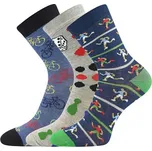 Dětské ponožky Boma 057-21-43 13/XIII - balení 3 různé páry v barevném mixu mix B / kluk 30-34 (20-22)