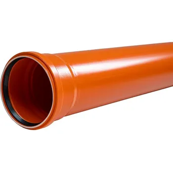 Kanalizační potrubí Trubka hrdlová KGEM 125 mm, 0,5 m, SN 4, PVC, kanalizace