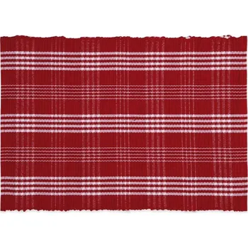 prostírání SCANquilt prostírání RIB kostky červená prostírání cca 30 x 45 cm