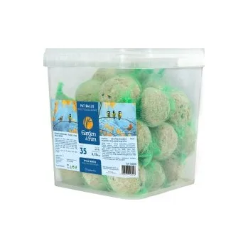 Pro ptáka GARDEN FUN balení lojových koulí pro ptáky á 90g v kyblíku (35 ks v bal)