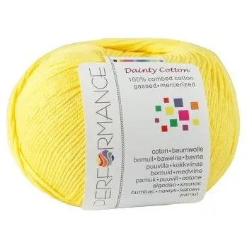 Příze Performance Bavlněná příze Dainty Cotton 179 - žlutá, 50 g, 155m