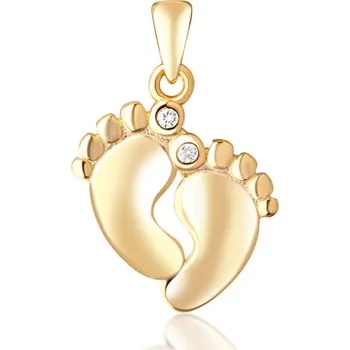 Přívěsek Zlatnictví Helios Stříbrný přívěsek zlacené nožky