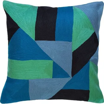 Polštář SCANquilt povlak ART COLOURS geo modrozelená 45 x 45 cm